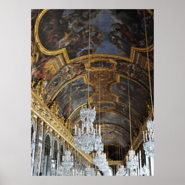 Palace of Versaille Spegel Hall Frankrike Poster (Framsidan)