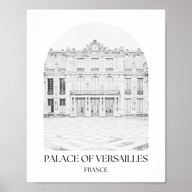 Palace of Versailles France Arch Photo Print Poster (Framsidan)