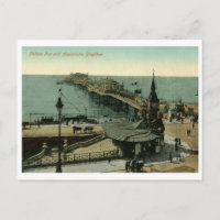 Palace Pier & Aquarium, Brighton England Vintage