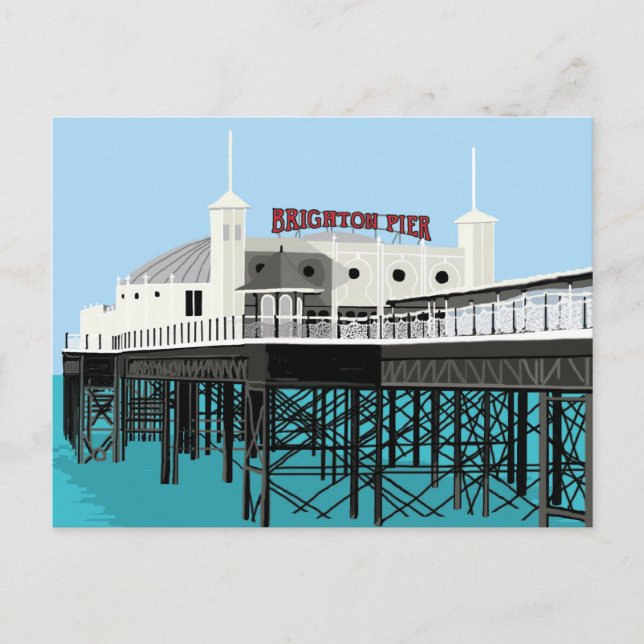 Palace Pier Brighton vykort (Framsida)