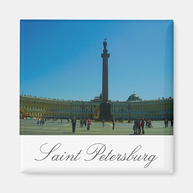Palace Square Sankt Petersburg Ryssland Magnet (Framsidan)