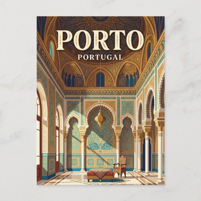Palácio da Bolsa Portugal Vykort (Framsida)