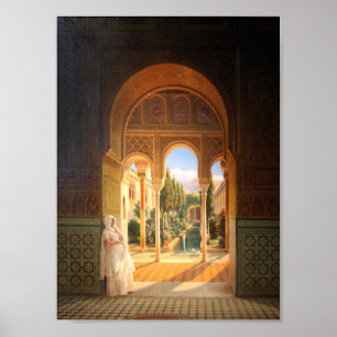 Palacio del Generalife och Uteplats de la Acequia Poster