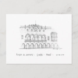 Palacio Municipal, Lima, Perú Vykort