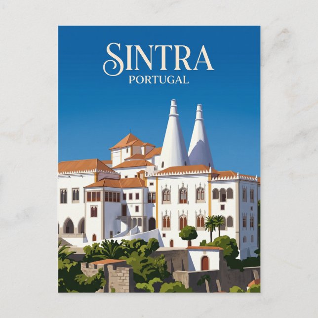 Palácio Nacional de Sintra Portugal Vykort (Framsida)