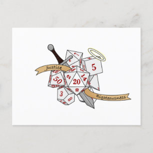 Paladin Dice Design Helg Vykort