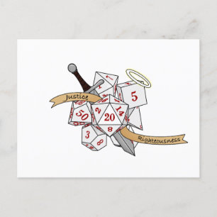 Paladin Dice Design Meddelande Vykort
