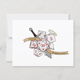 Paladin Dice Design Vykort