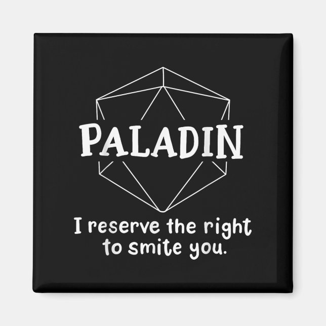 Paladin Funny Character Joke Roleplay Games Rpg Magnet (Framsidan)