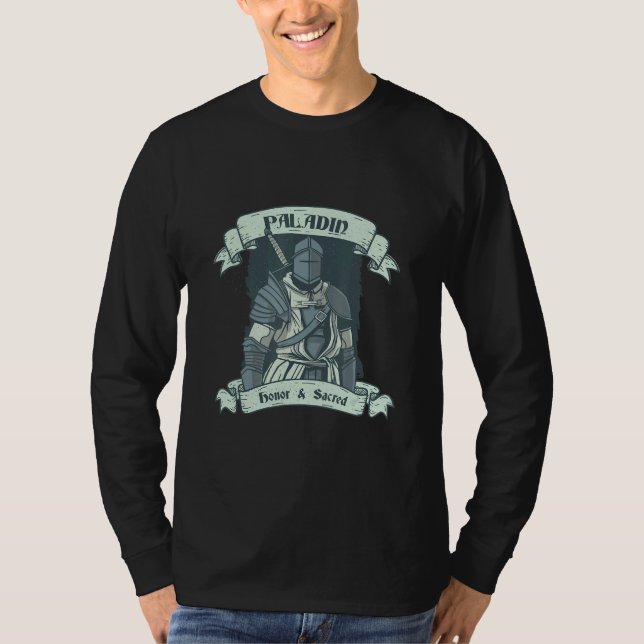 Paladin Knight Fantasy Roleplay Dungeons Rpg Ga T Shirt (Framsida)