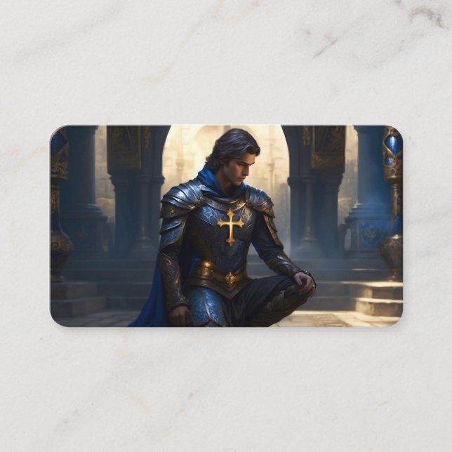 Paladin of the Supplicant Prayer Bookmark Visitkort (Framsida)