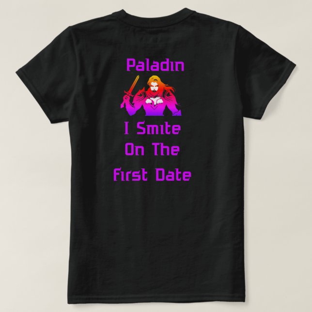 Paladin Smite på första dejten T Shirt (Design baksida)