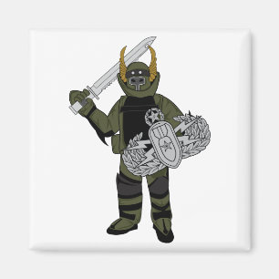 Paladinen bombarderar kostymen magnet