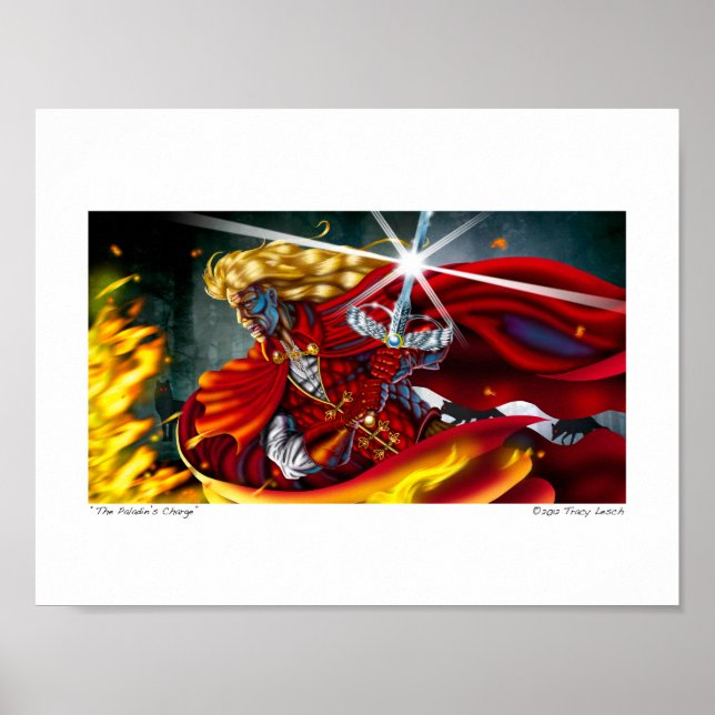 "Paladins charge" - poster av Tracy Lesch (Framsidan)