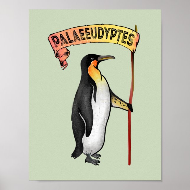Palaeudyptes Utdödar Penguin Poster (Framsidan)