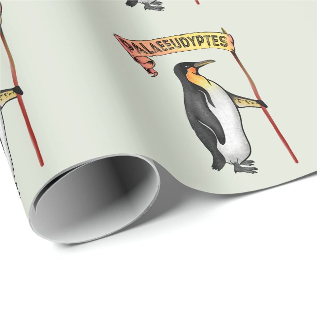 Palaeudyptes Utdödar Penguin Presentpapper (Rullad Hörn)
