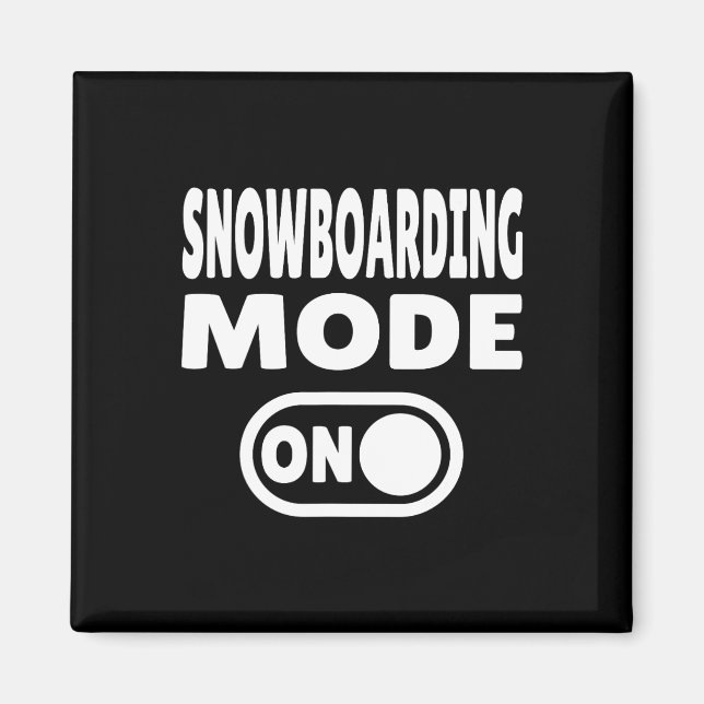 Påläge för snöbordning - vintersportar 1 magnet (Framsidan)