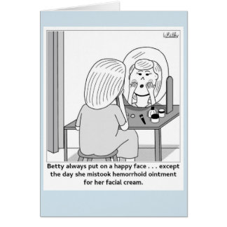 Pålagt ett lyckligt ansikte hälsningskort