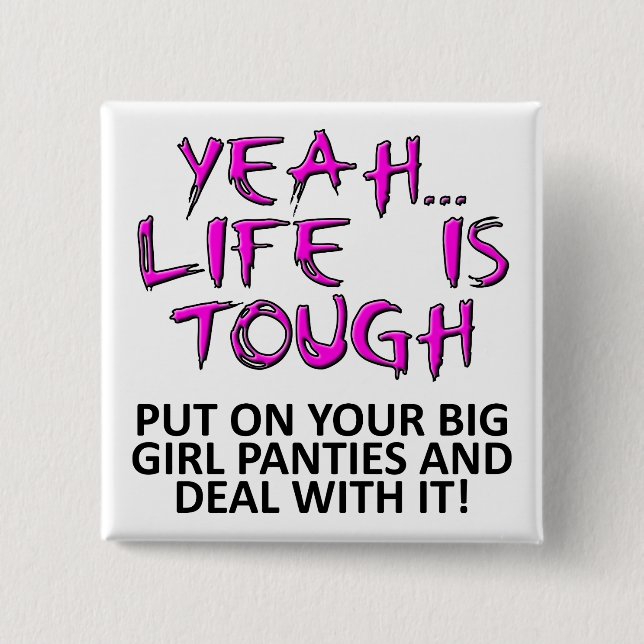 Pålagt knäppas din stora roliga flickaunderbyxor knapp (Framsida)