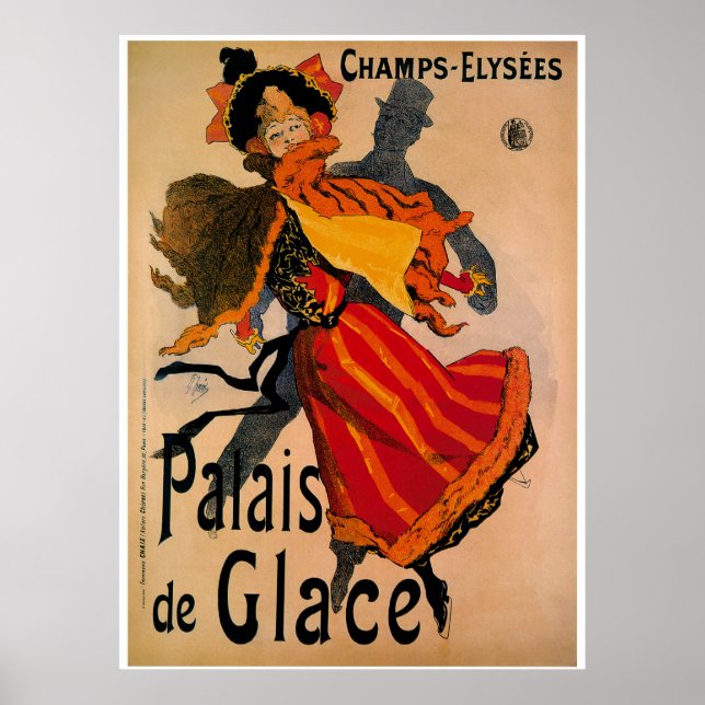 Palais De Glace, 1896 Art nouveau Advertisement Poster (Framsidan)
