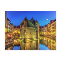 Palais de l'Ile-fängelset och -kanalen i Annecy-st