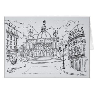 Palais Garnier operahus Paris, Frankrike Hälsningskort