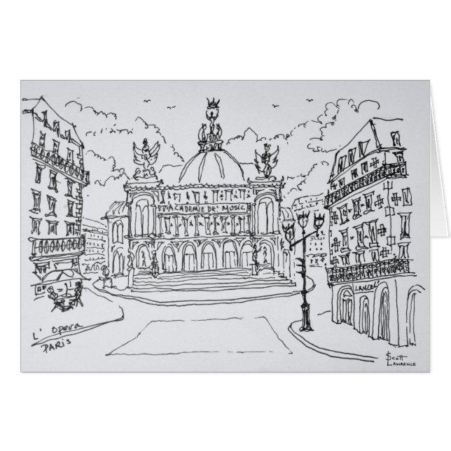 Palais Garnier operahus | Paris, Frankrike Hälsningskort (Framsidan Horizontal)