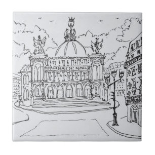 Palais Garnier operahus Paris, Frankrike Kakelplatta