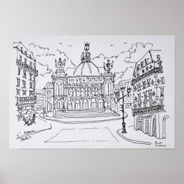 Palais Garnier operahus | Paris, Frankrike Poster (Framsidan)