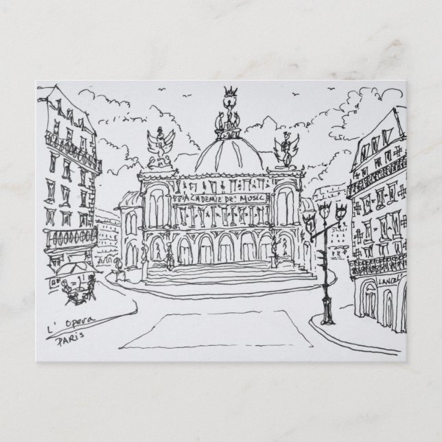 Palais Garnier operahus | Paris, Frankrike Vykort (Framsida)