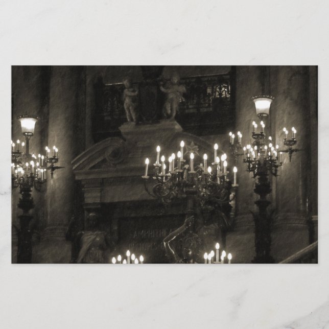 Palais Garnier Paris Frankrike Brevpapper (Framsida)