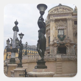 Palais Garnier. Paris. Frankrike. Fyrkantigt Klistermärke