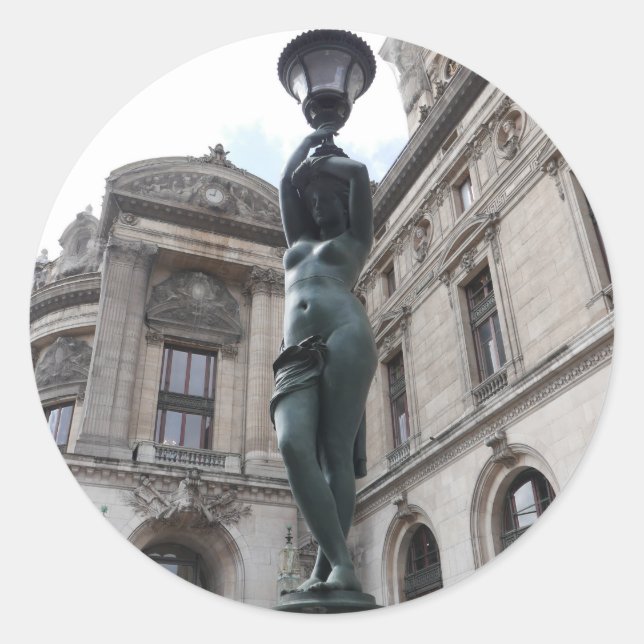 Palais Garnier. Paris. Frankrike. Runt Klistermärke (Framsida)