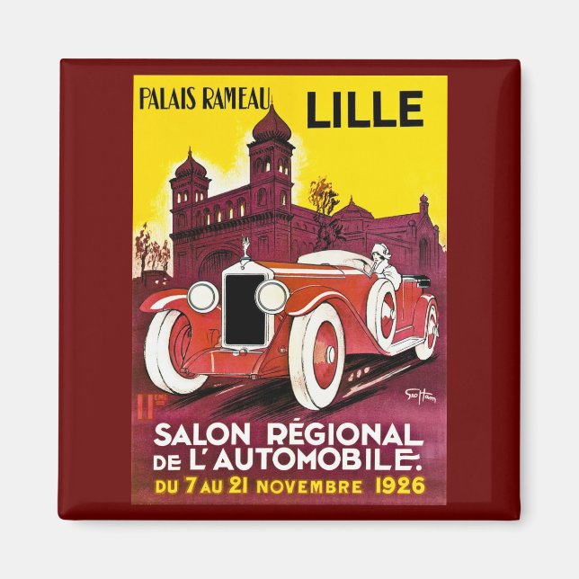 Palais Rameau - Lille - Automobile Ad - 1926 Magnet (Framsidan)