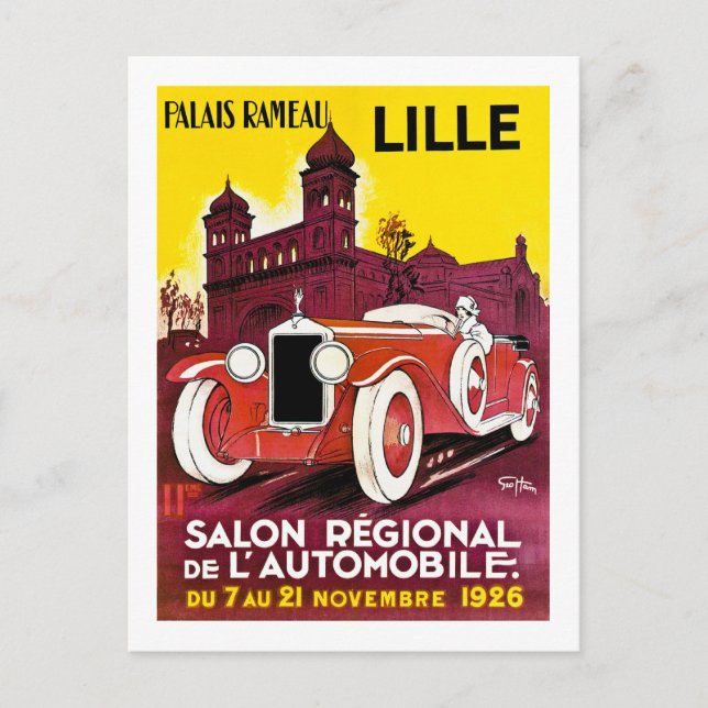 Palais Rameau - Lille - Automobile Ad - 1926 Vykort (Framsida)