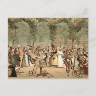 Palais Royal Fransk Aristoats Garden 1700-talet Vykort