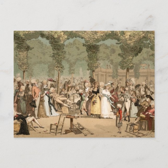 Palais Royal Fransk Aristoats Garden 1700-talet Vykort (Framsida)