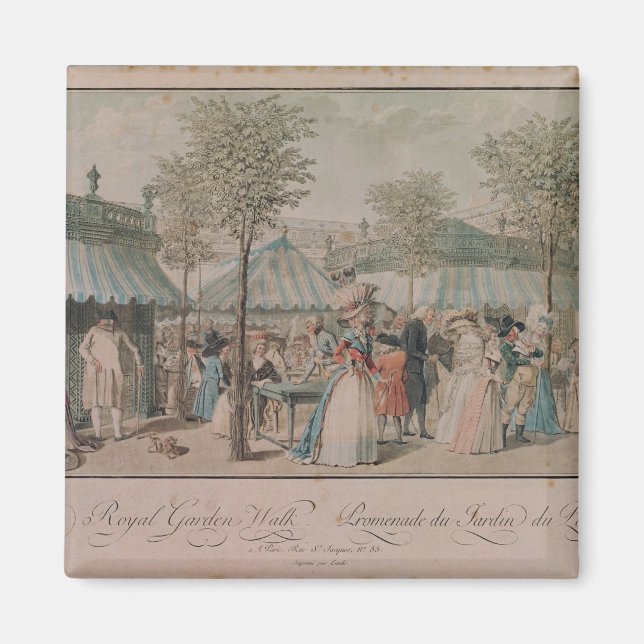 Palais-Royalet Garden Walk, 1787 Magnet (Framsidan)
