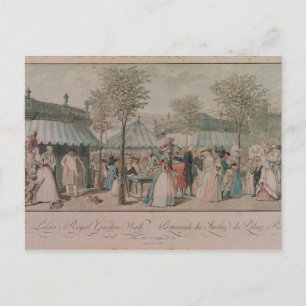 Palais-Royalet Garden Walk, 1787 Vykort