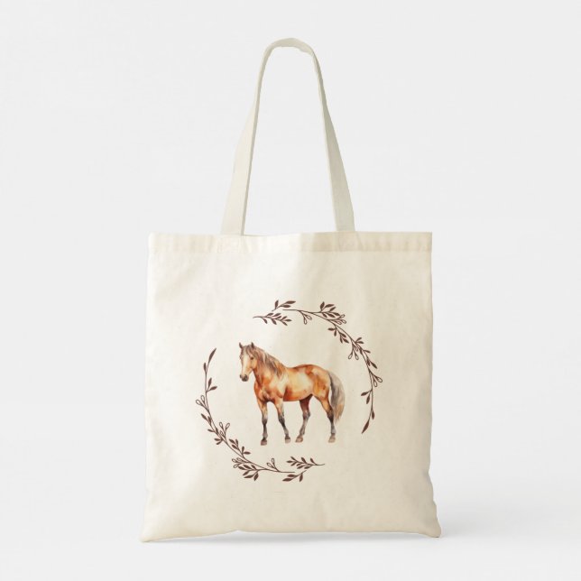 Palamino Horse Tote Tygkasse (Baksida)