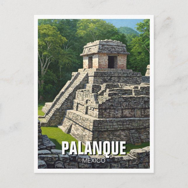 Palanque Mexiko Vykort (Framsida)