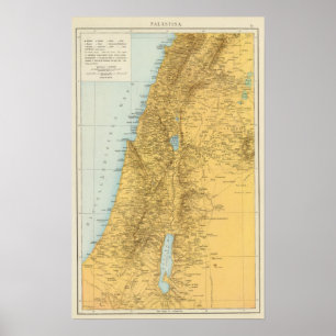 Palastina - Palestina Atlas Karta Poster