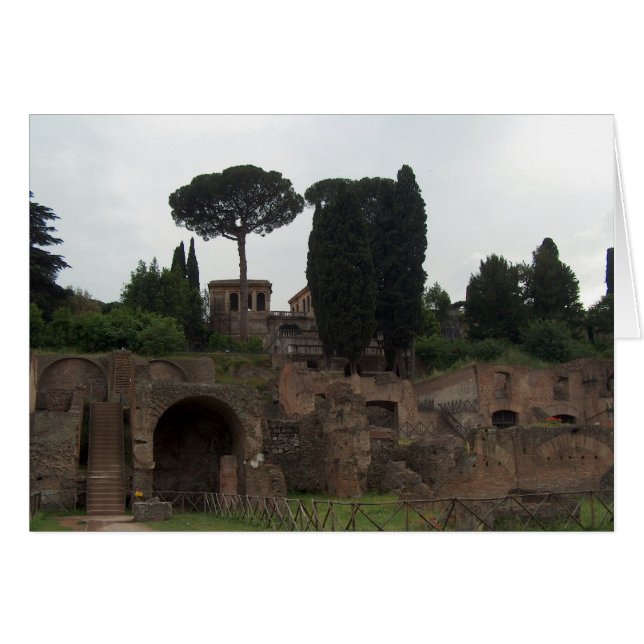 Palatine Backe i Rom, Italien Hälsningskort (Framsidan Horizontal)