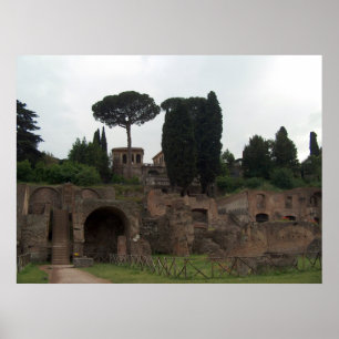 Palatine Backe i Rom, Italien Poster