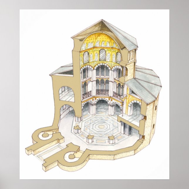 Palatine Chapel. Aachen. Tyskland Poster (Framsidan)