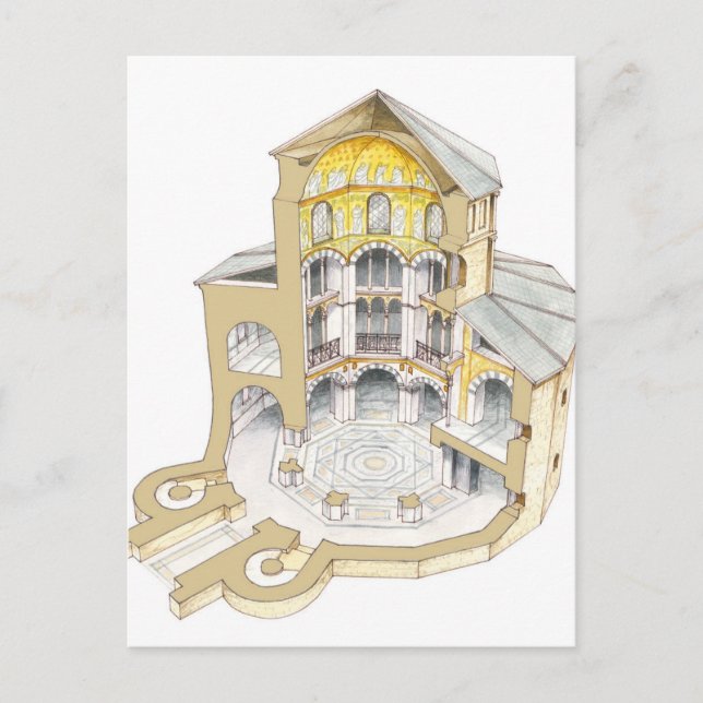 Palatine Chapel. Aachen. Tyskland Vykort (Framsida)