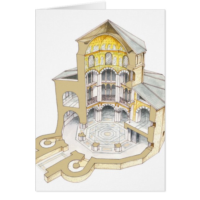 Palatine kapell. Aachen. Tyskland Hälsningskort (Framsidan)