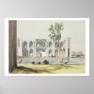 Palatset Tchar-Bag vid Isfahan, Persia, plattan Poster