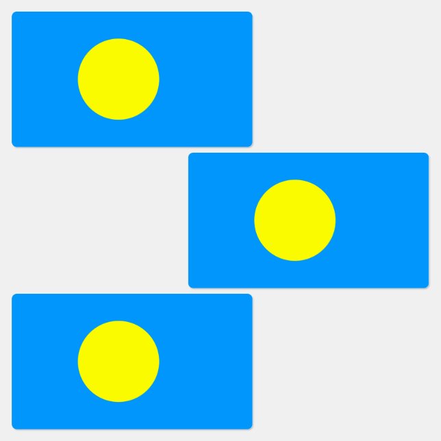 Palau flag klistermärke (Grupp)
