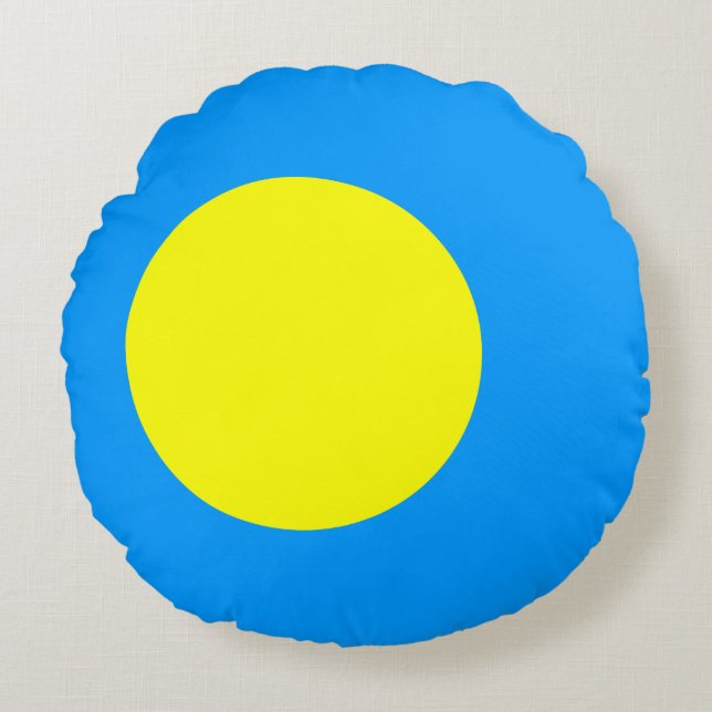 Palau flag rund kudde (Framsidan)